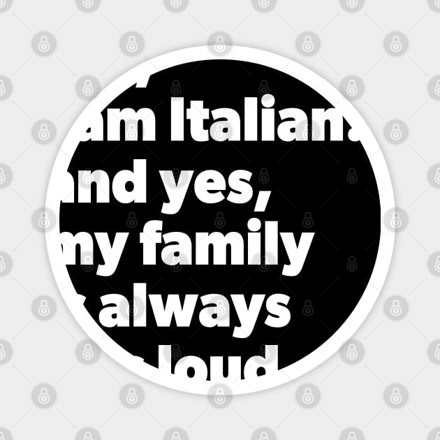 Italia product - Funny Italian Family print Magnet by Vector Deluxe